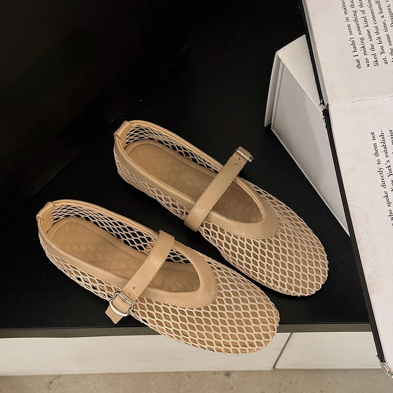 Mary Jane Fishnet Shoes