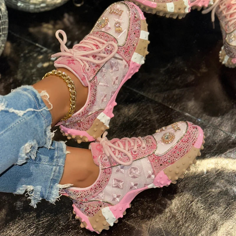 Women's Casual Sneakers Fashion Luxury Rhinestone