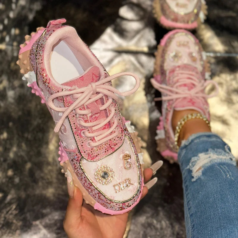 Women's Casual Sneakers Fashion Luxury Rhinestone