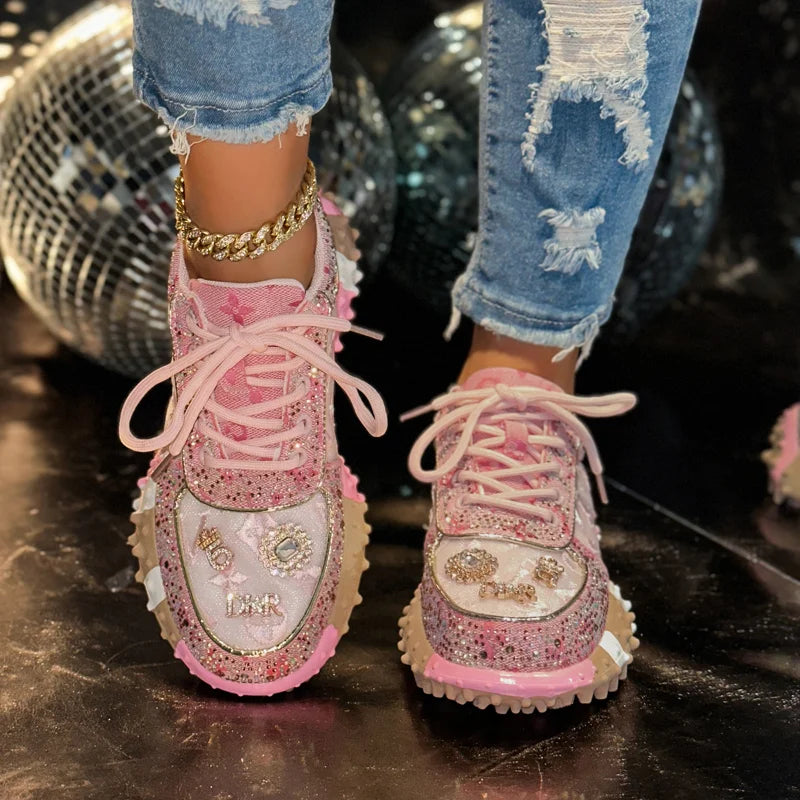 Women's Casual Sneakers Fashion Luxury Rhinestone