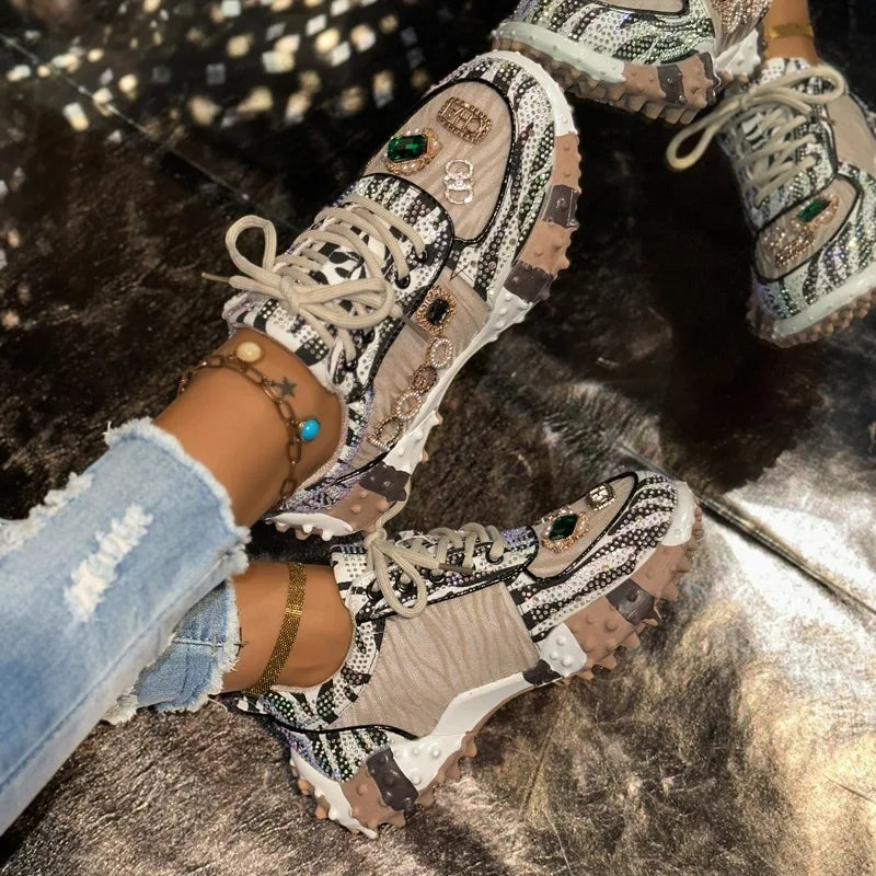 Diamond Rhinestone Sneakers