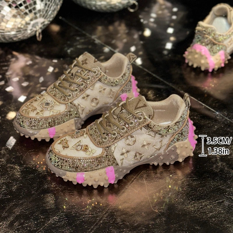 Women's Casual Sneakers Fashion Luxury Rhinestone