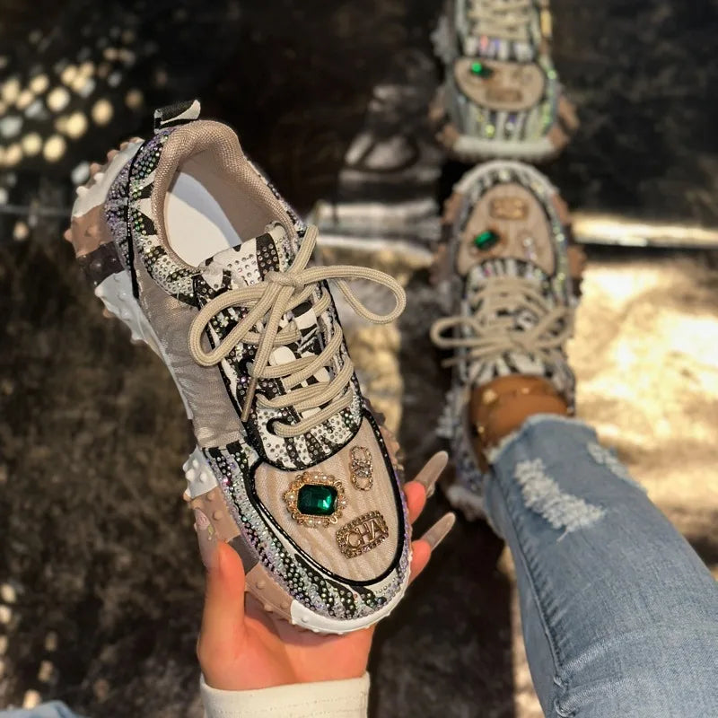 Diamond Rhinestone Sneakers