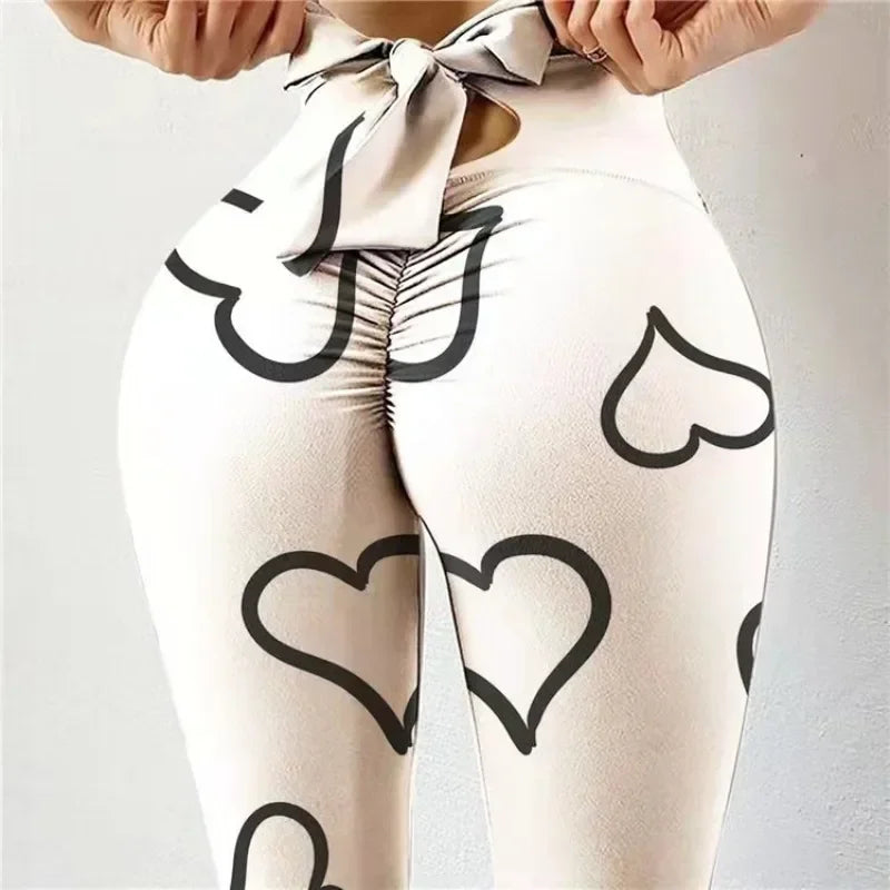 High Waist Butterfly Printed Yoga Pants
