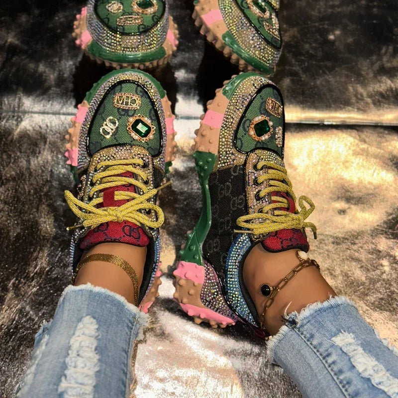 Diamond Rhinestone Sneakers